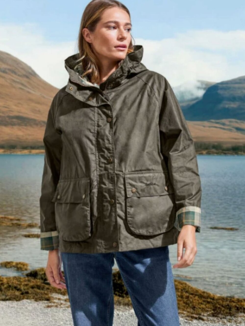 Rustic ~ Barbour Hollies Waxed Jacket w/ Hood MSRP$465 ~ British Elegance - Picture 3 of 14